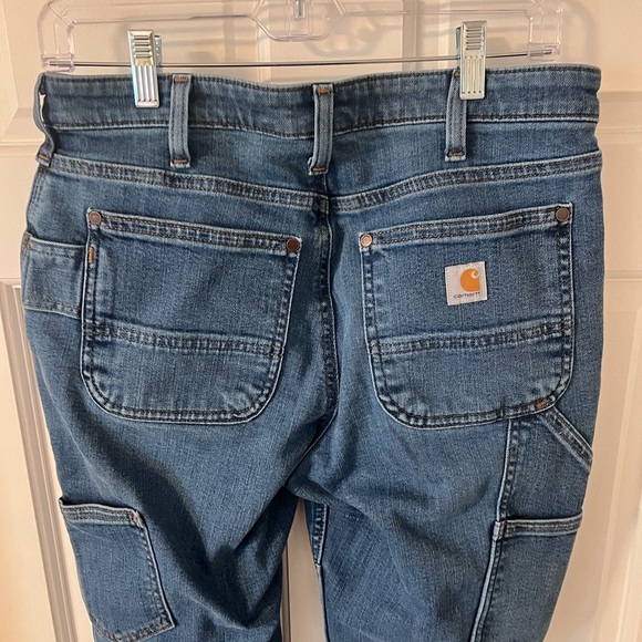 Carhartt Women's Rugged Flex Relaxed Fit Utility Double Front Jeans Size 6 short - Picture 6 of 7
